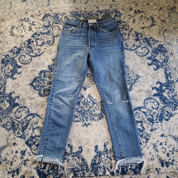 Free People We The Free Stella Skinny Jean Rip & Repair Raw Hem 28 - Picture 4 of 13